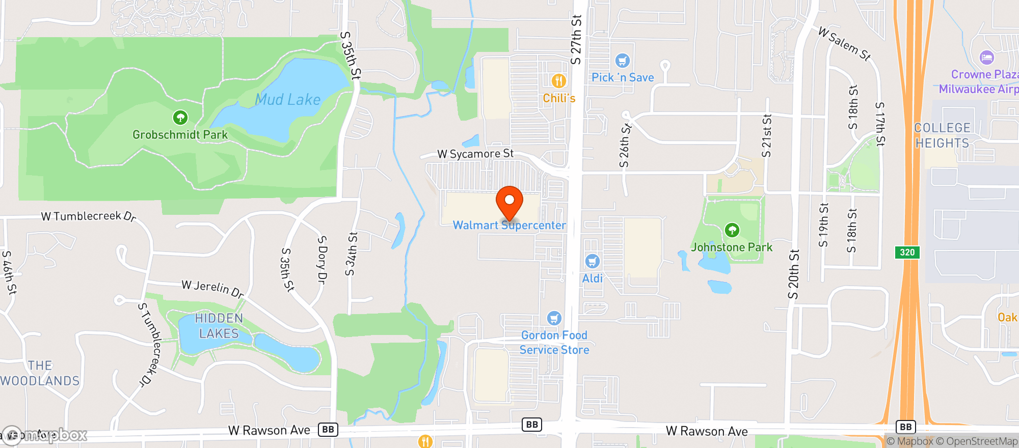 Map showing Walmart Supercenter