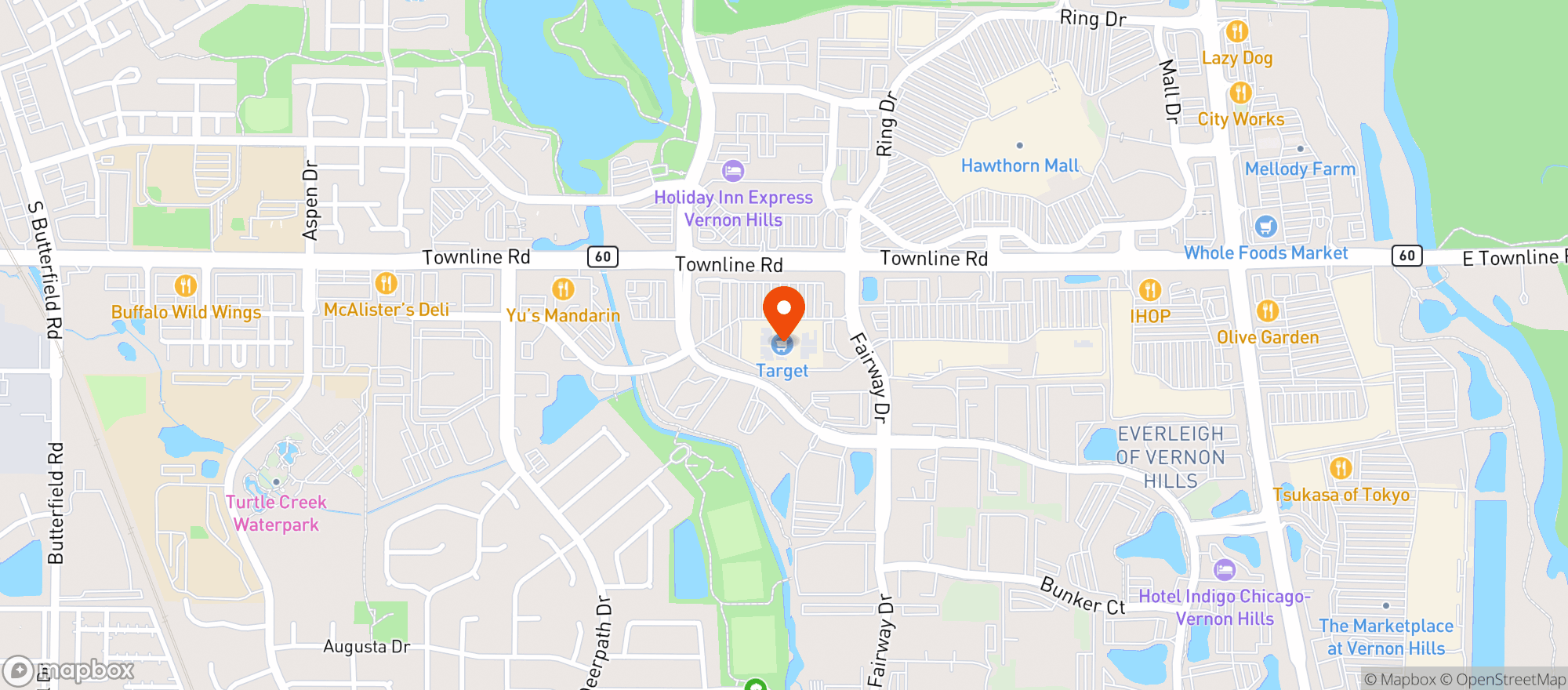 Map showing Target