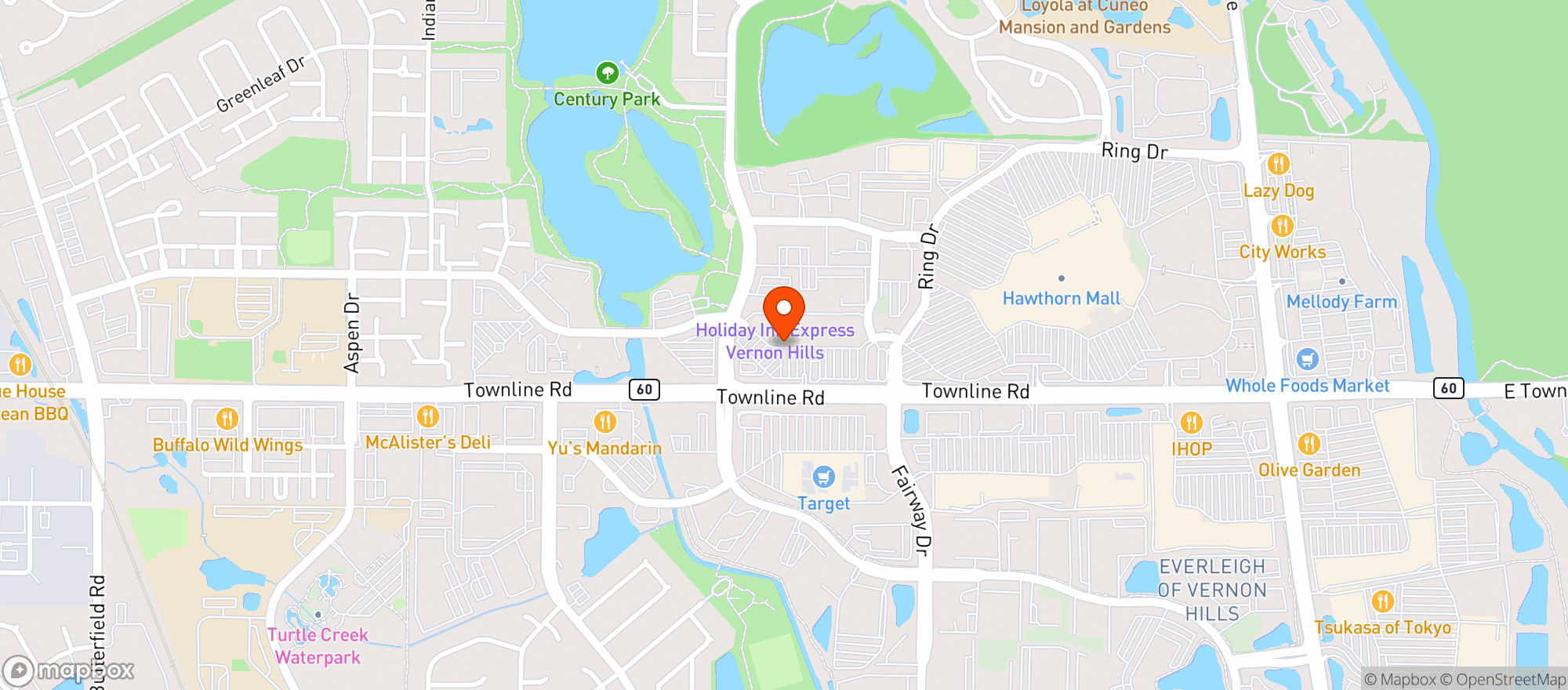 Map showing Binnys Beverage Depot