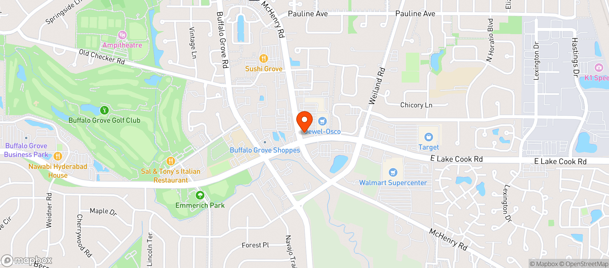 Map showing Lazy Dog Restaurant & Bar