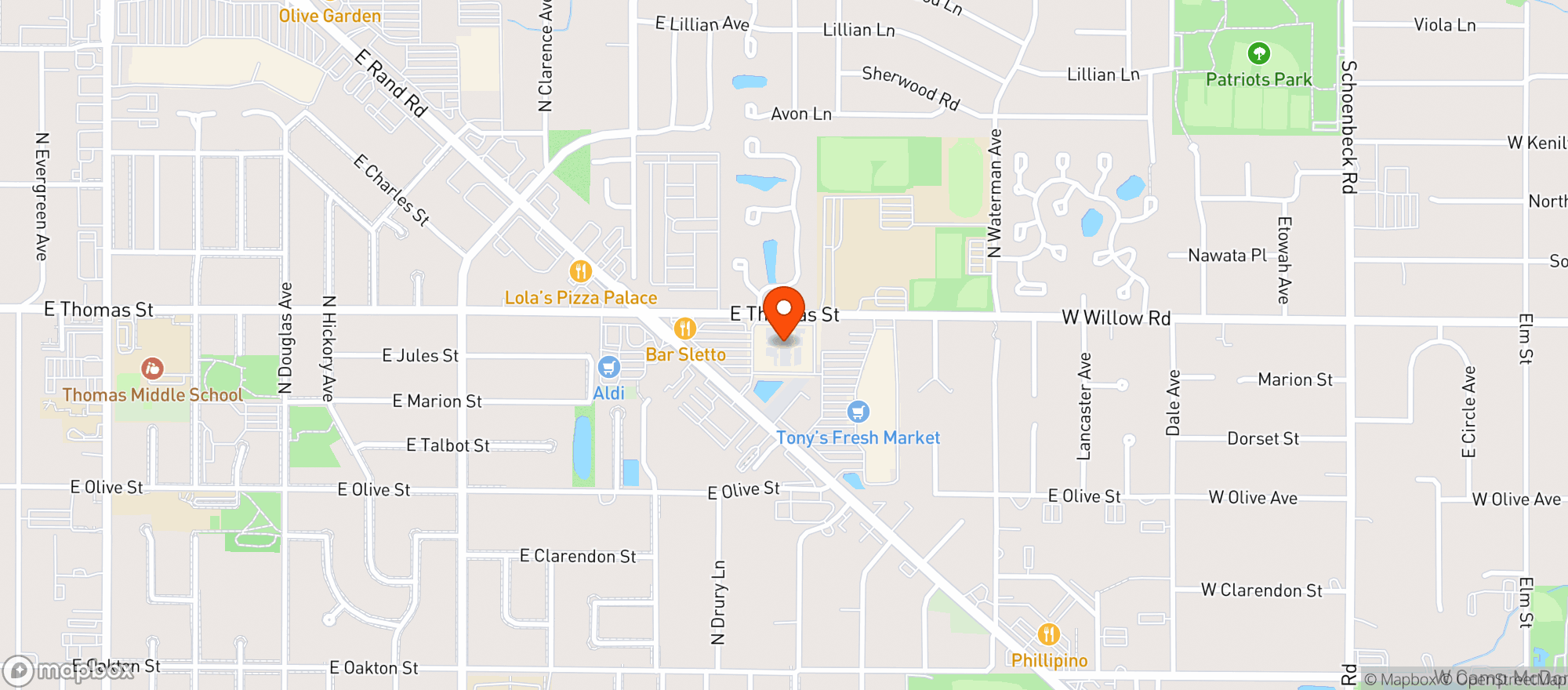 Map showing Target