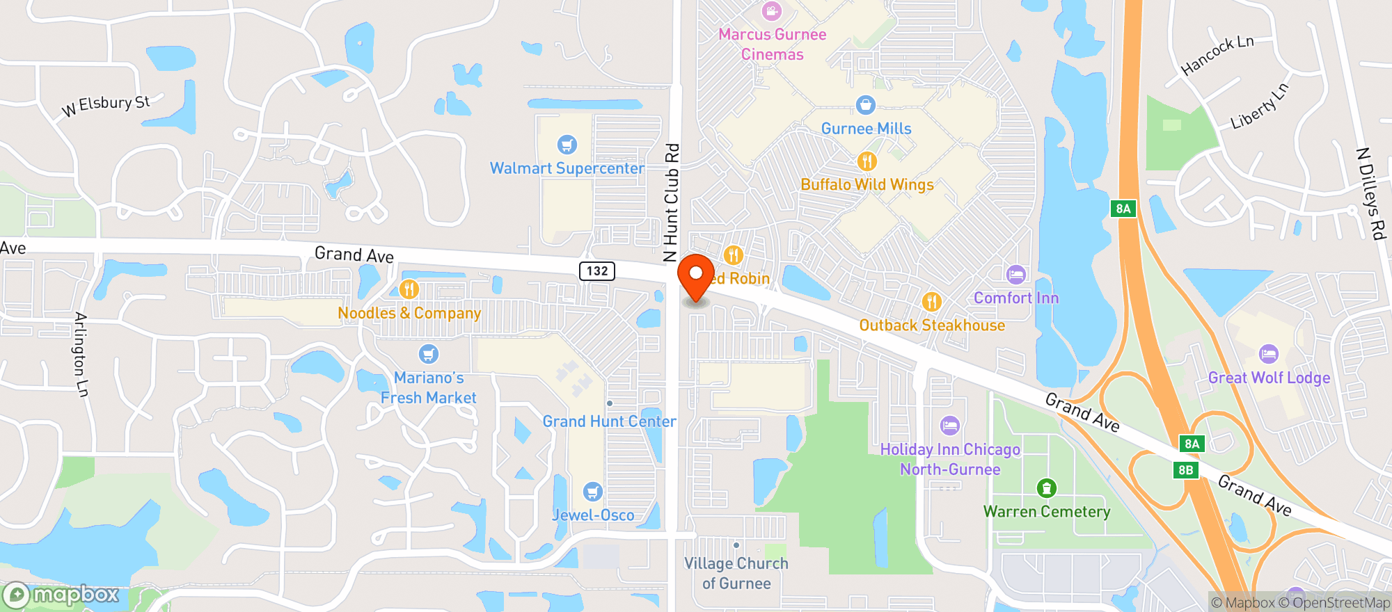 Map showing Vitamin Shoppe - Gurnee