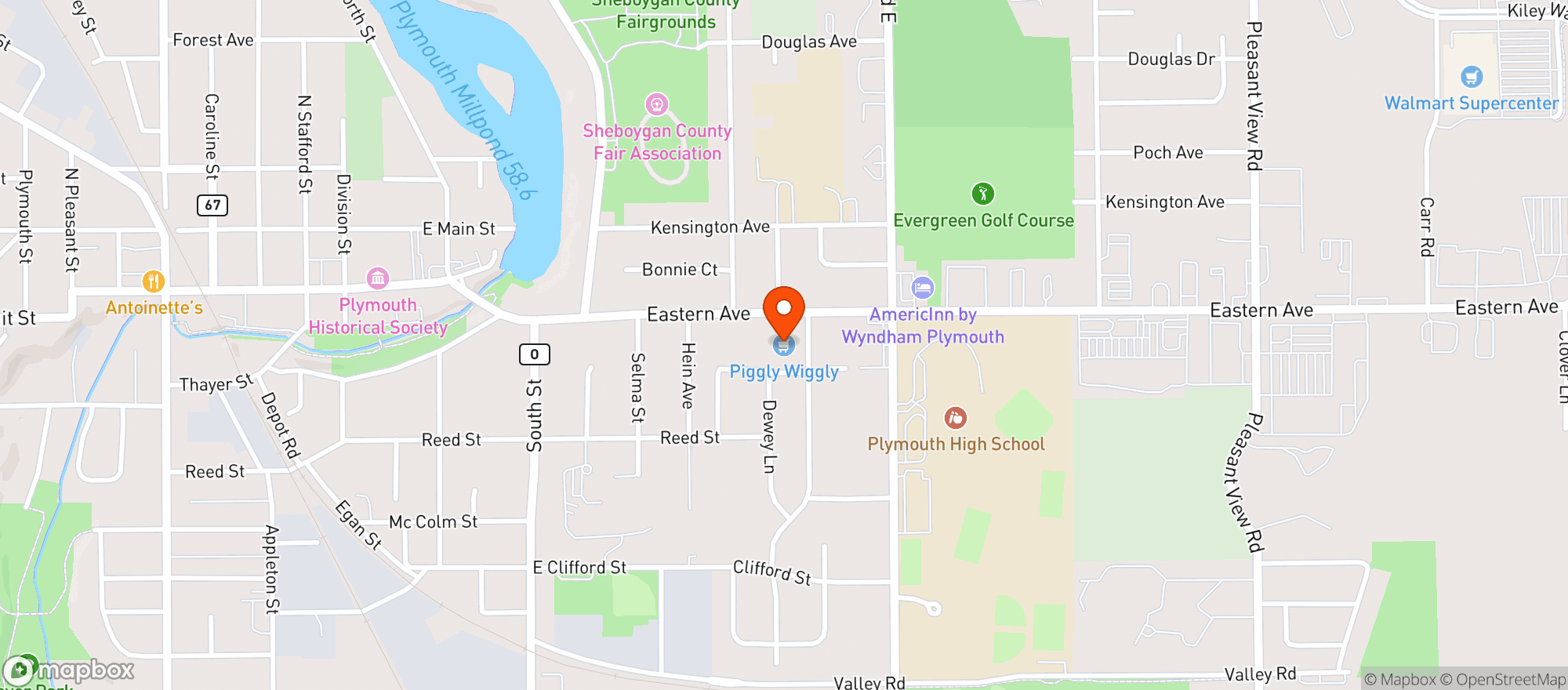 Map showing Pig Wig #336 - Plymouth