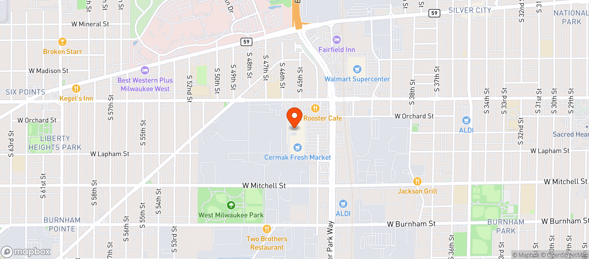 Map showing Target