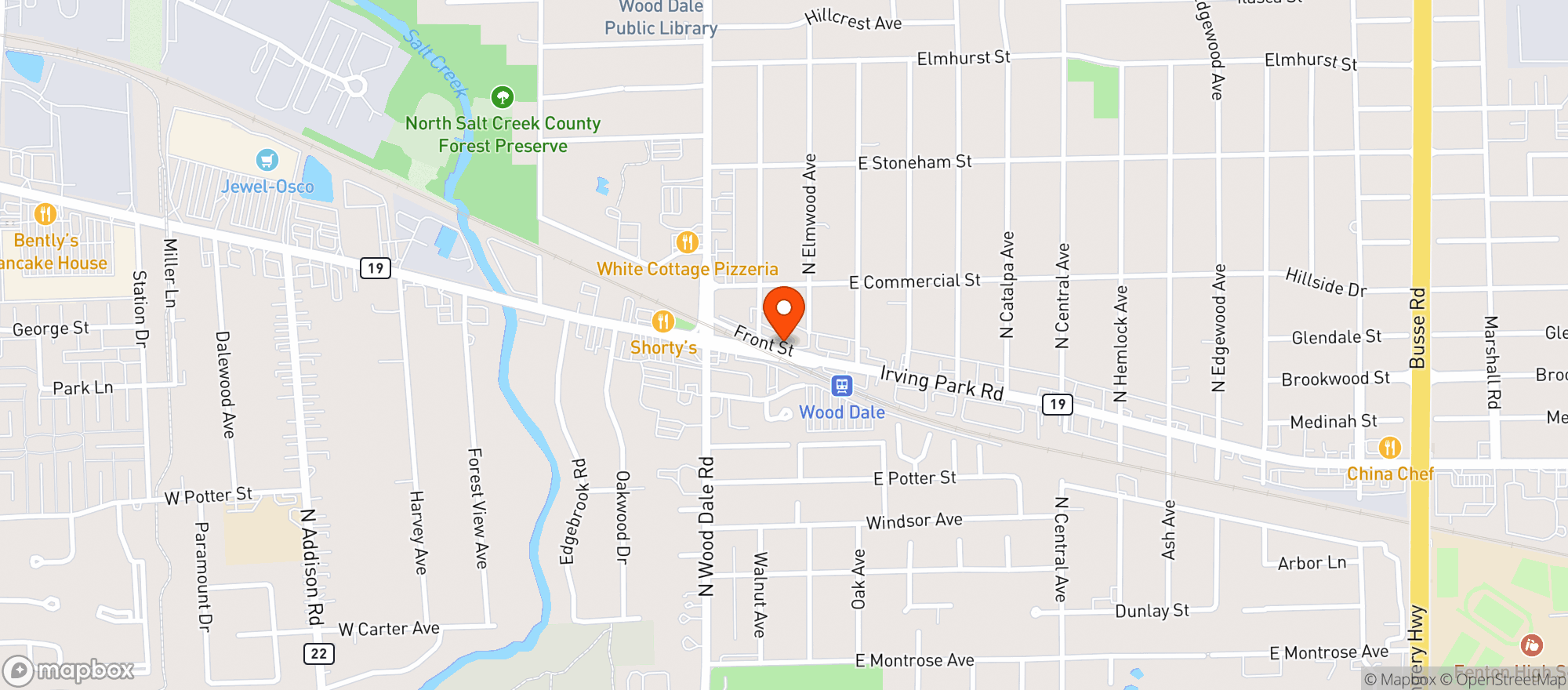 Map showing TJ LIQUOR STORE