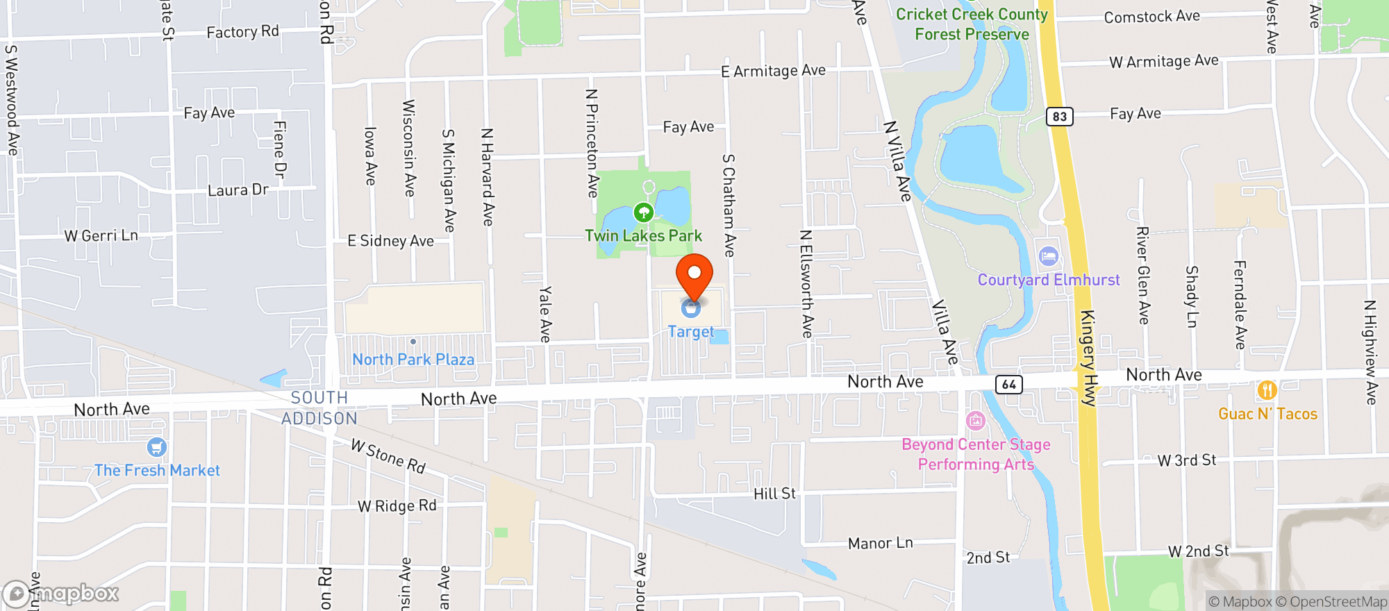 Map showing Target