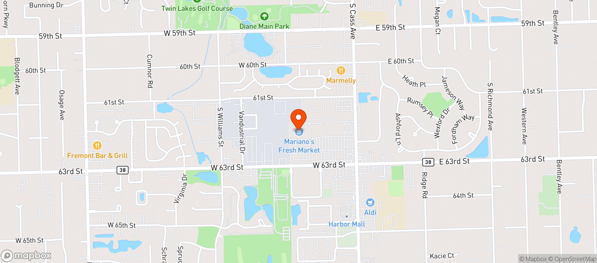 Map showing Marianos Fresh Market #536