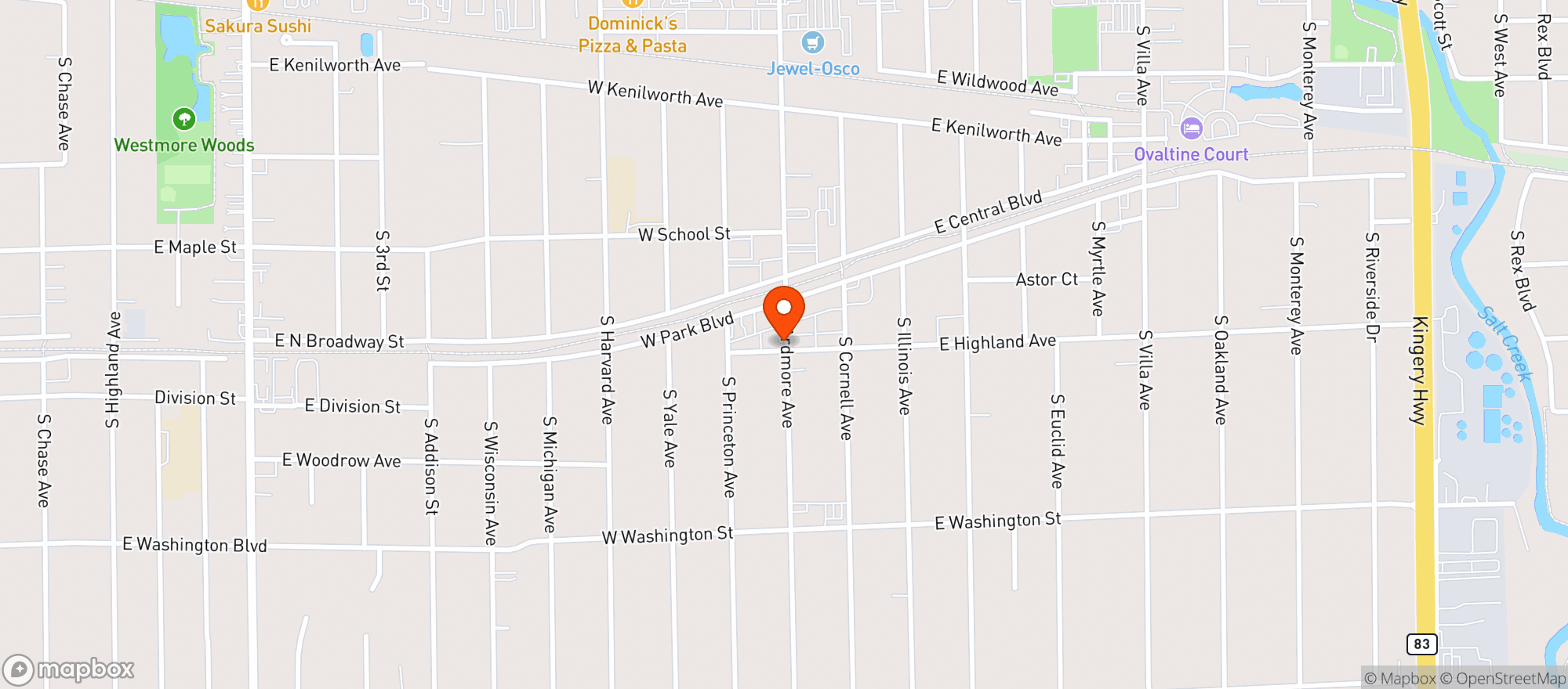 Map showing Ardmore Station Liquors