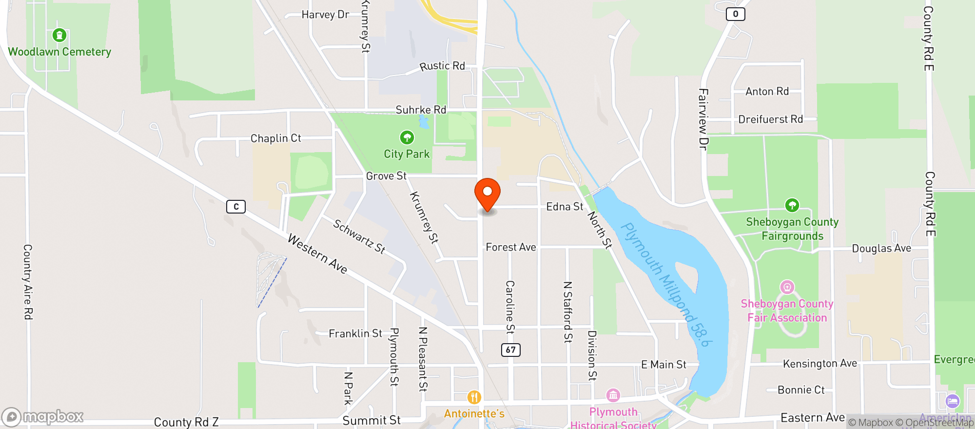 Map showing Elis Roadhouse
