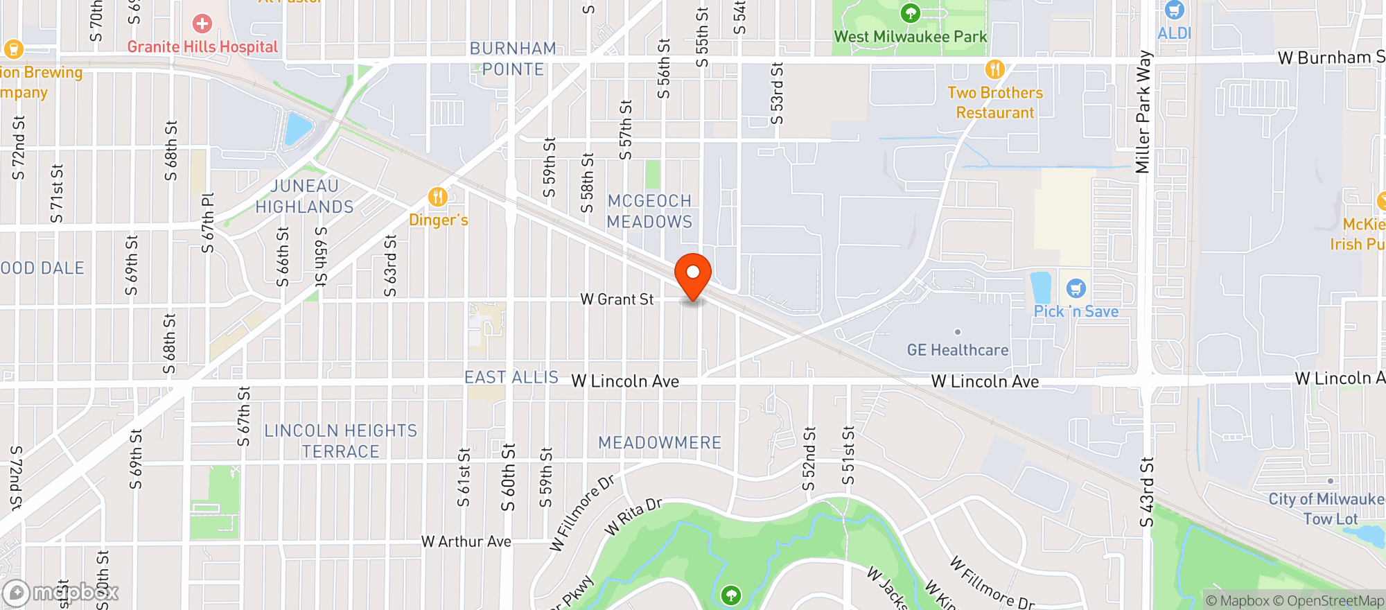 Map showing Cocktails + Dreams