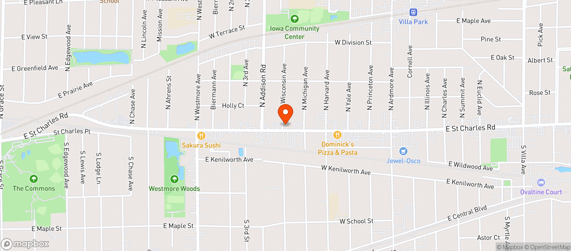 Map showing Fitz S Irish Bulldog