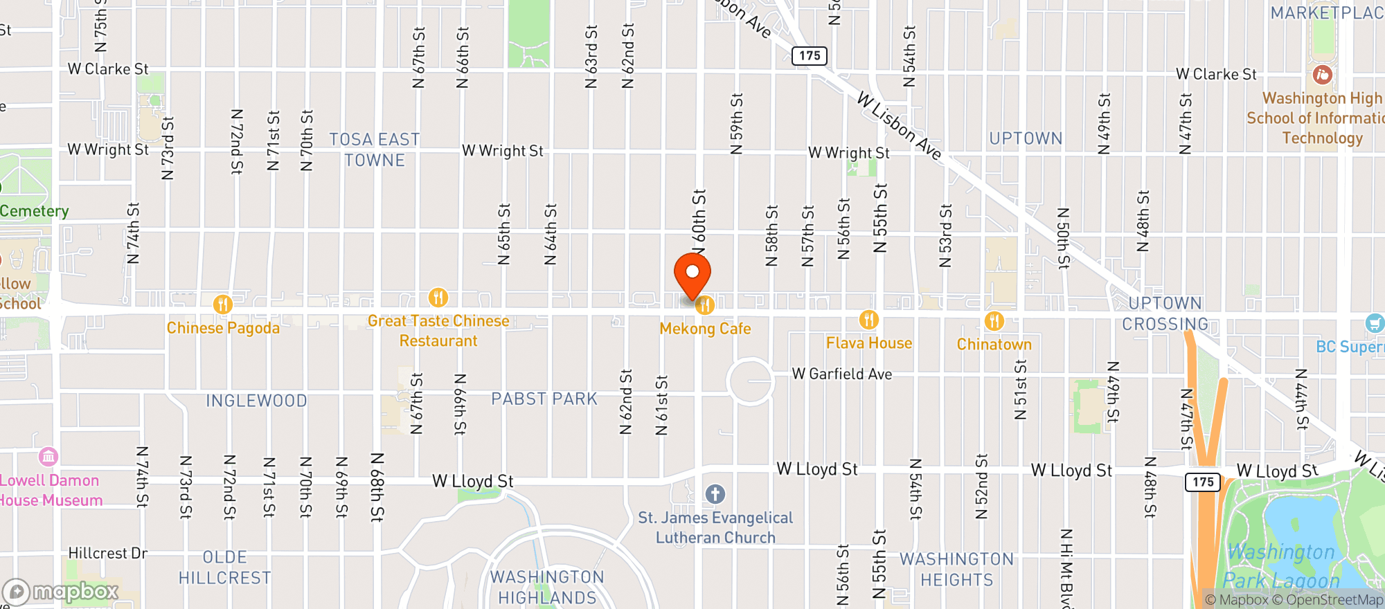 Map showing Buy-Rite Liquor