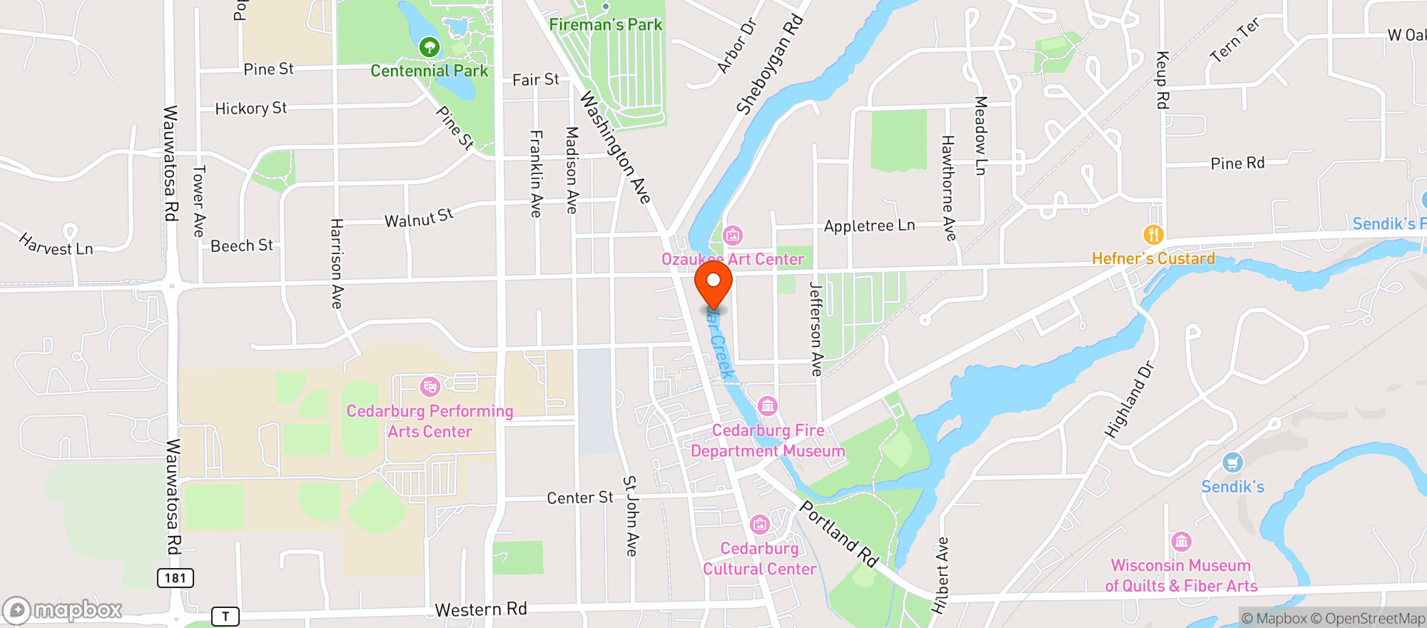 Map showing Otto's Beverage Center