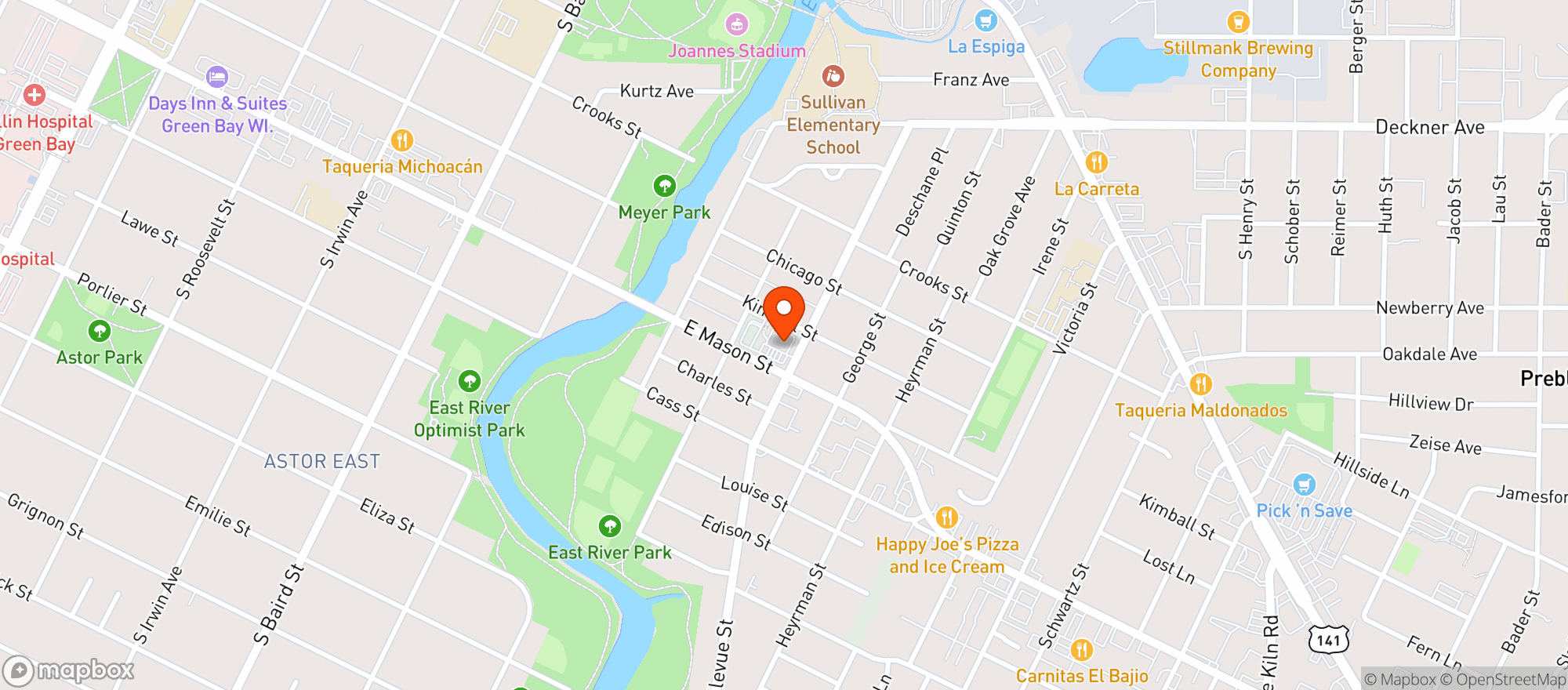 Map showing True North #818-mason St-gb