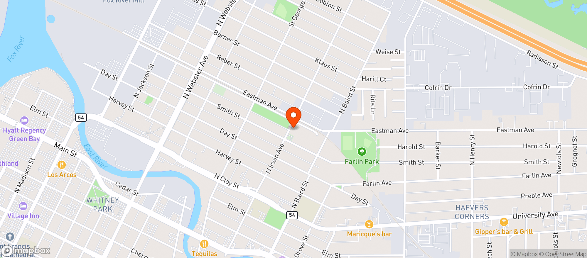 Map showing I G Liquor + Beer Mart