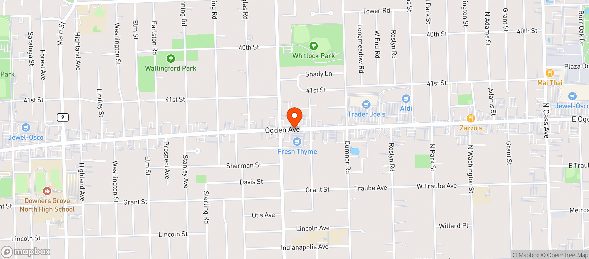 Map showing FRESH THYME FARMERS MARKET