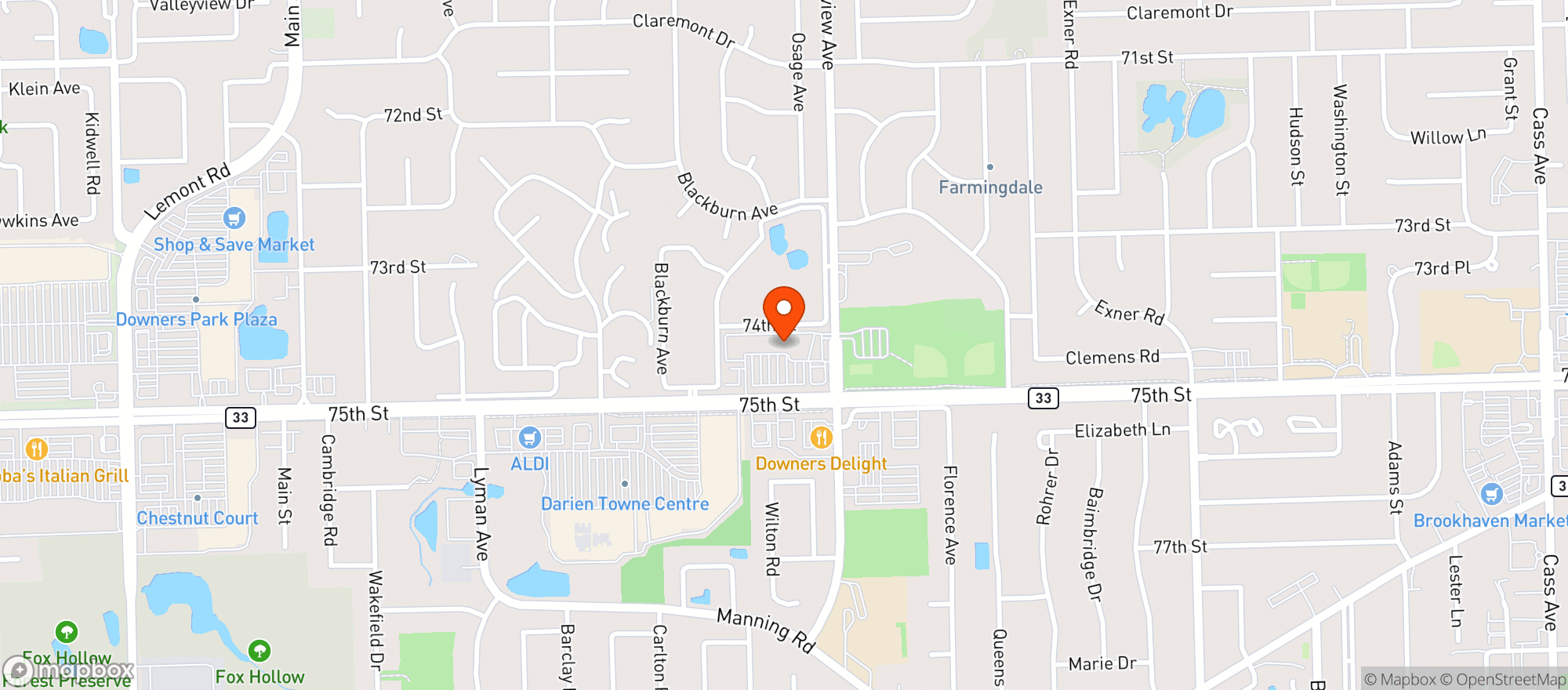 Map showing Fairview Mart & Tobacco