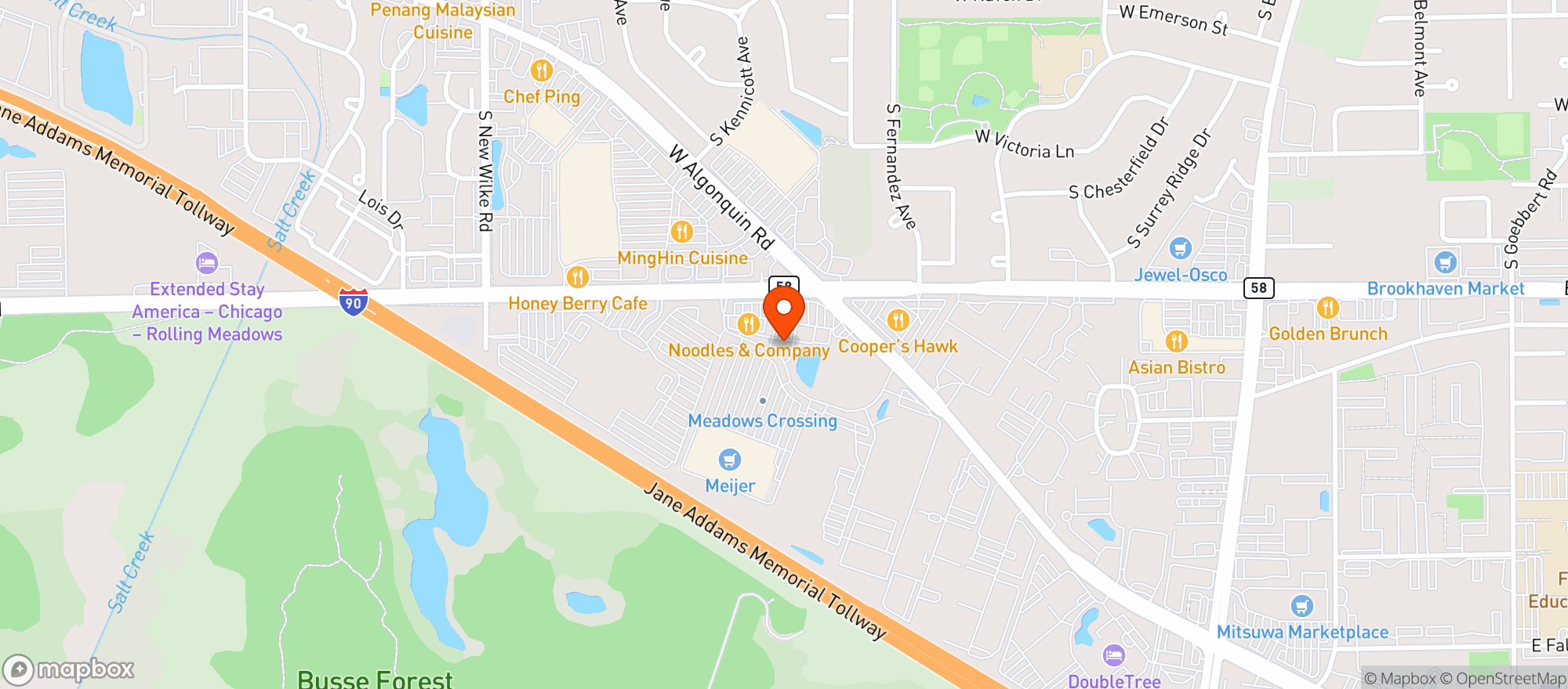 Map showing Meijer Gas Stations #228
