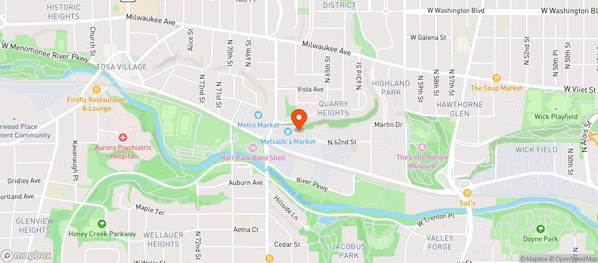 Map showing Metcalfe's | Tosa