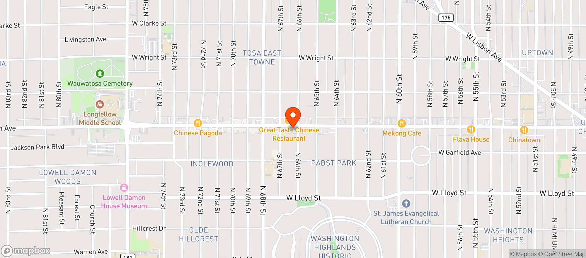 Map showing Tosa Liquor