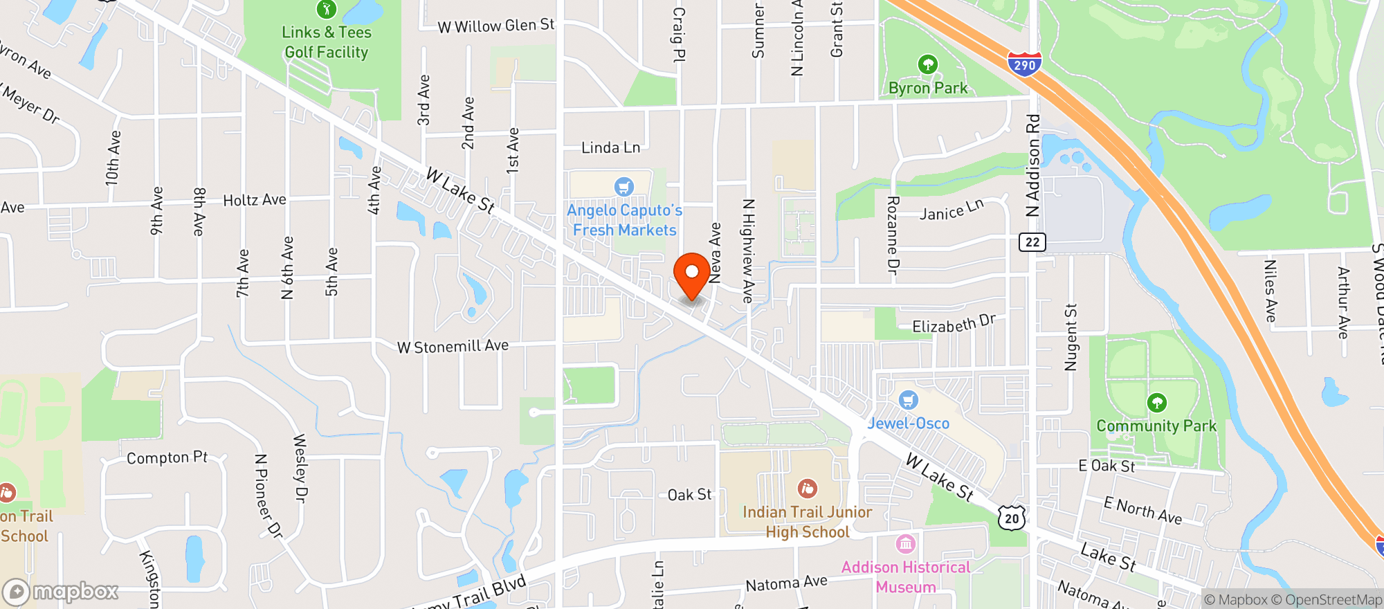 Map showing SALS BEVERAGE WORLD