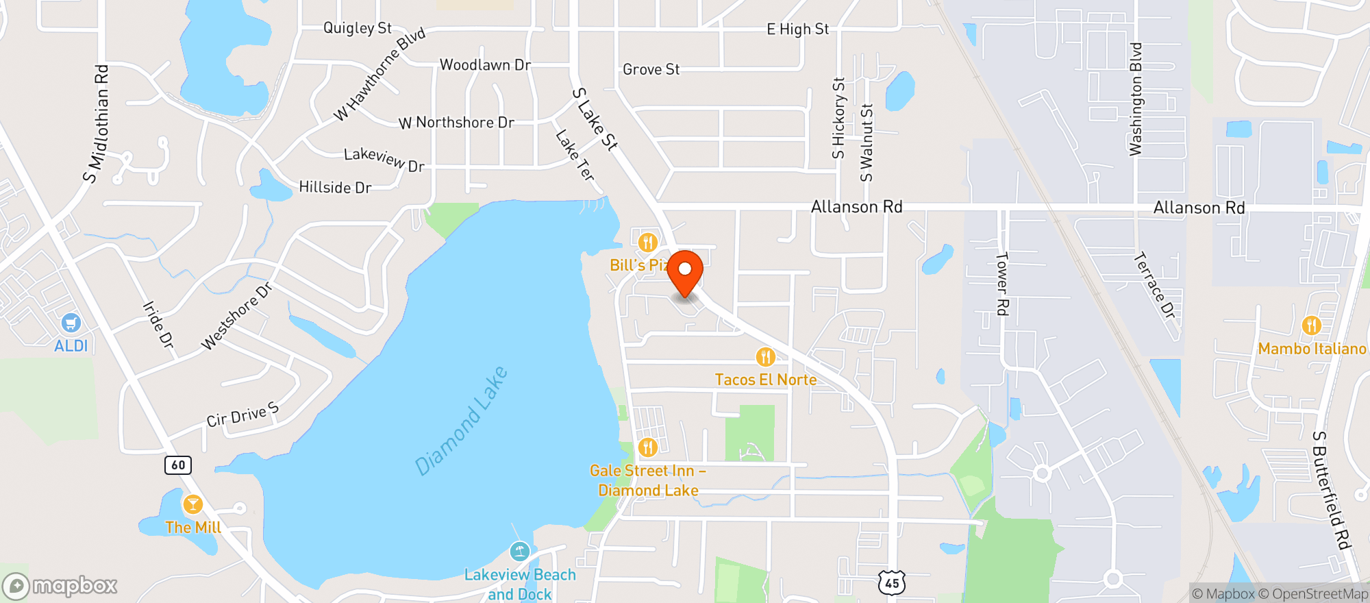Map showing Jays Liquors