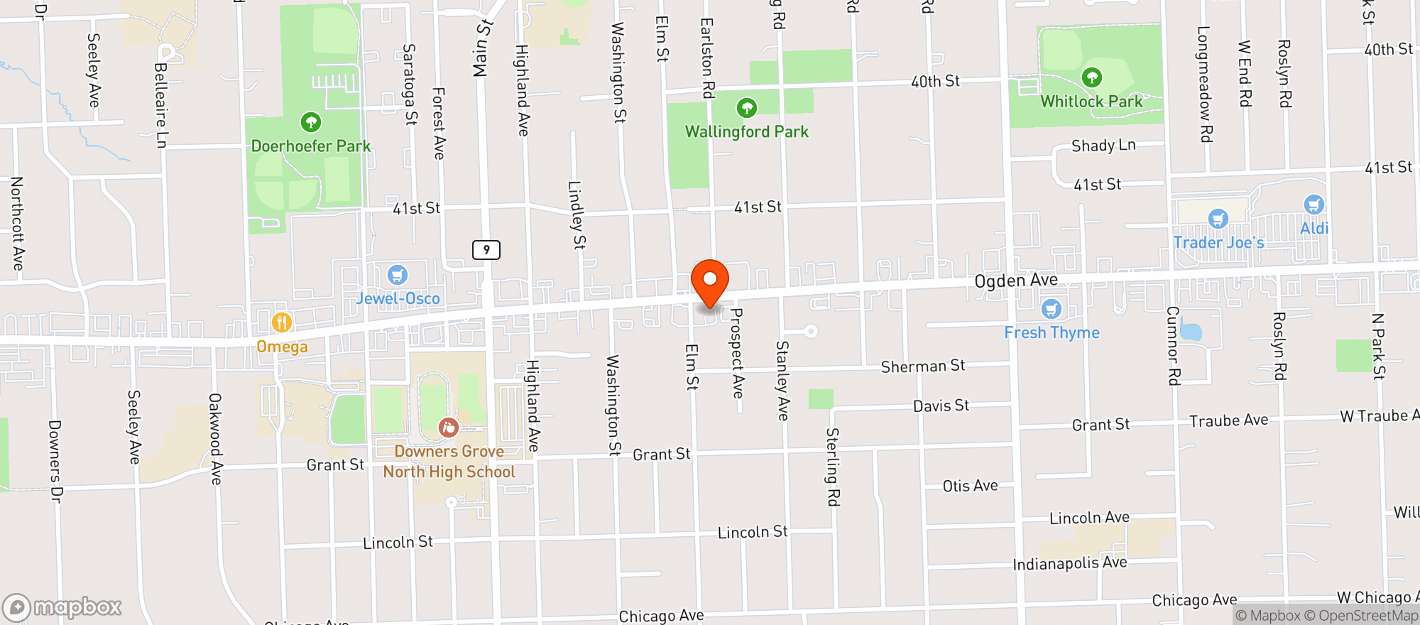Map showing PRESTIGE LIQUORS
