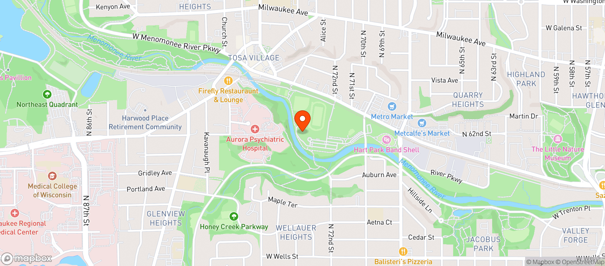 Map showing Heat Haven Sauna Park