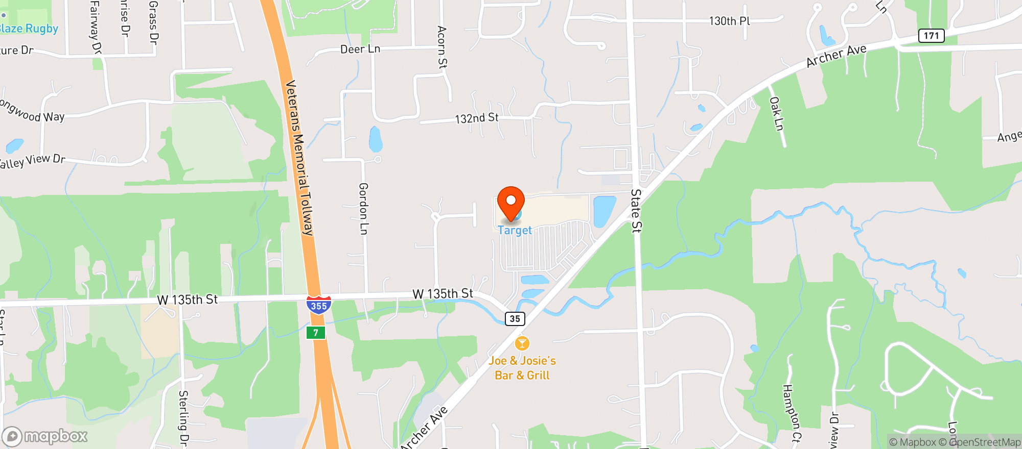 Map showing Target