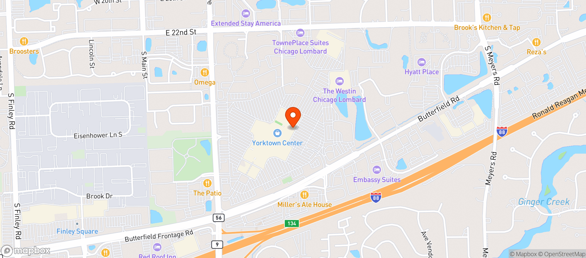 Map showing Gnc