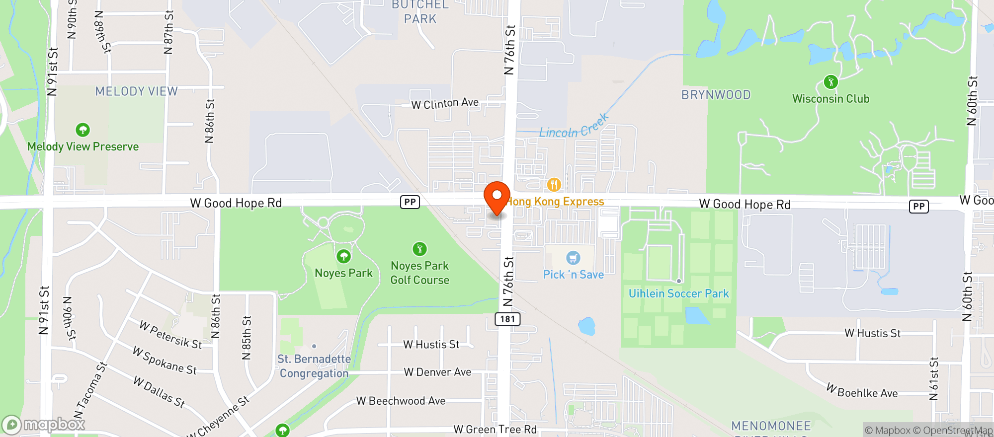 Map showing Good Hope Liquor