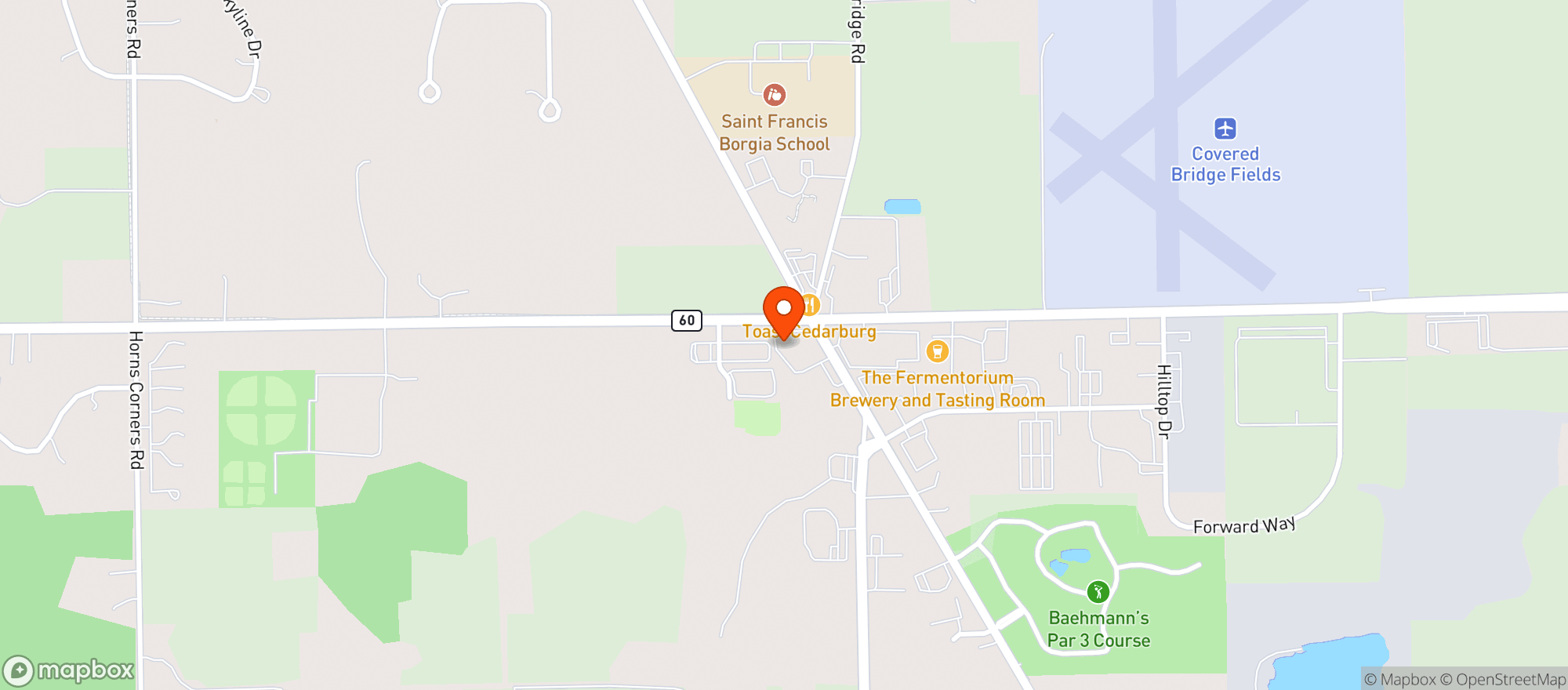 Map showing Kwik Trip #1010-Cedarburg