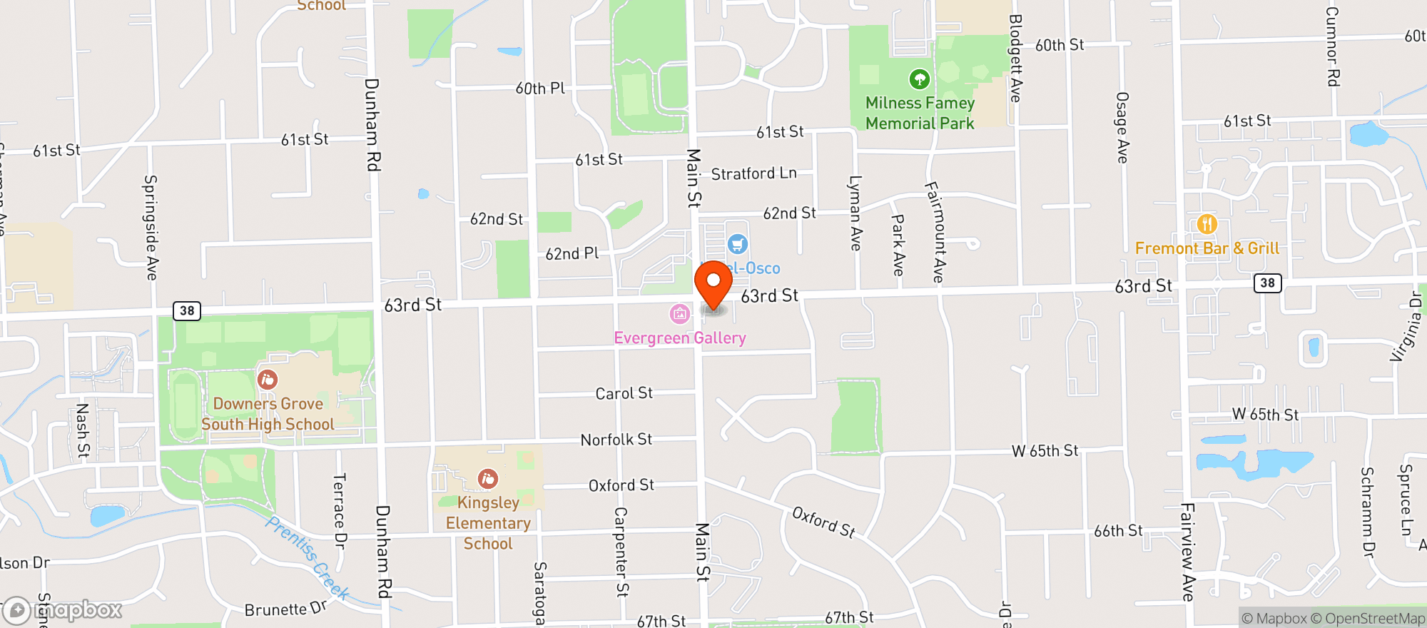 Map showing Fairview Mart