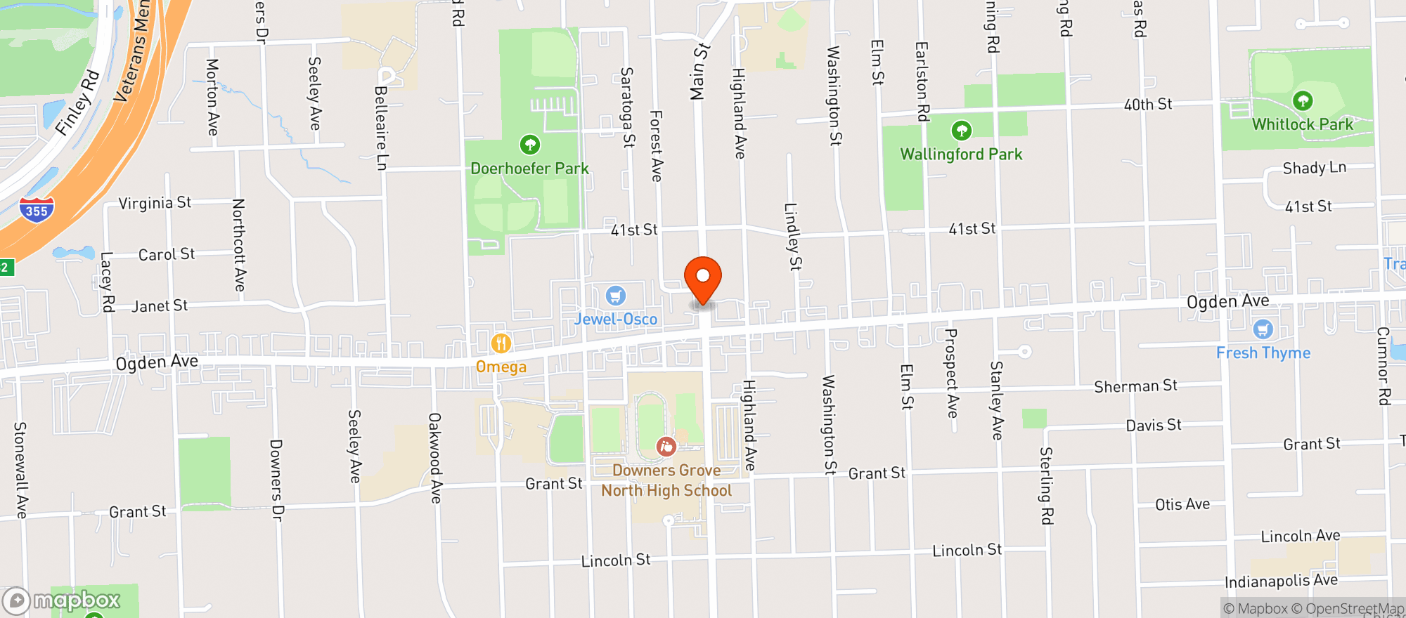 Map showing Corner Pantry