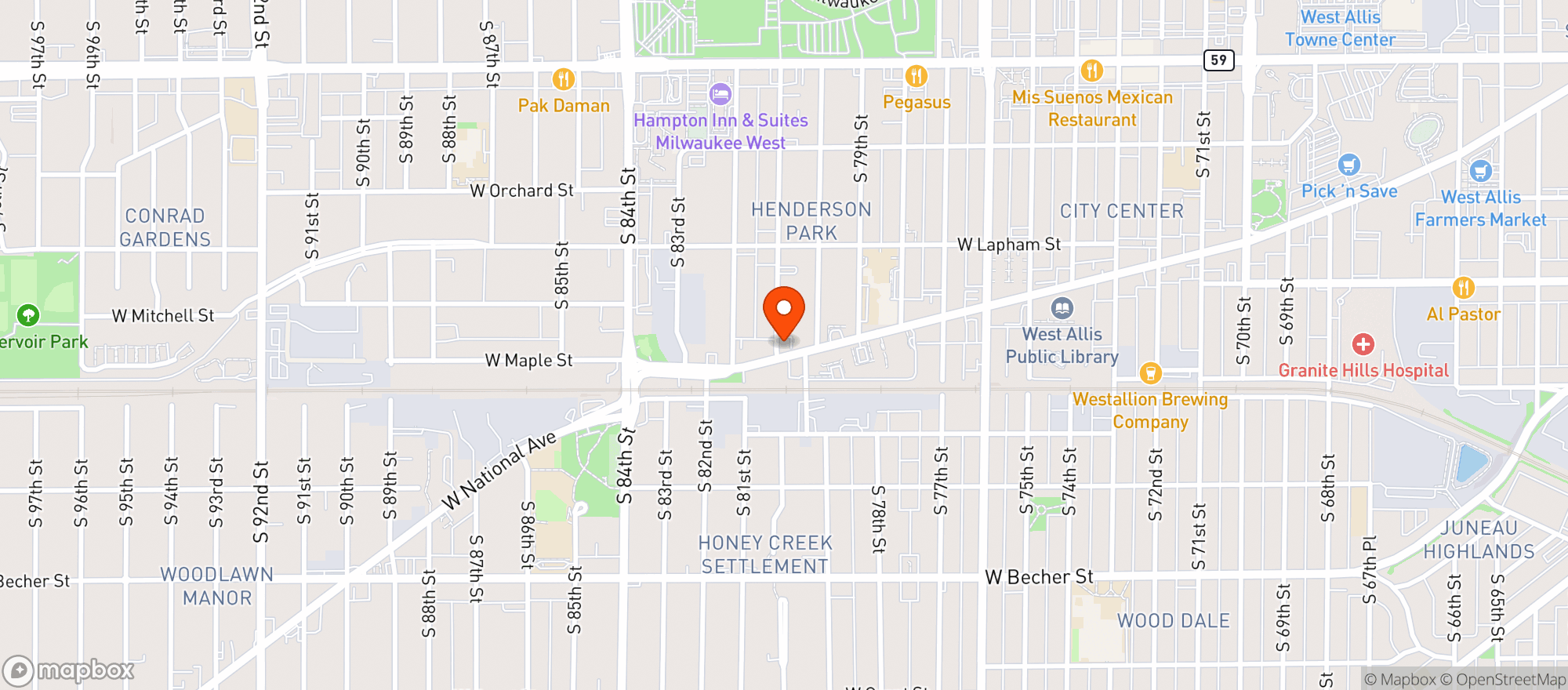 Map showing Jc's Pub And Grub