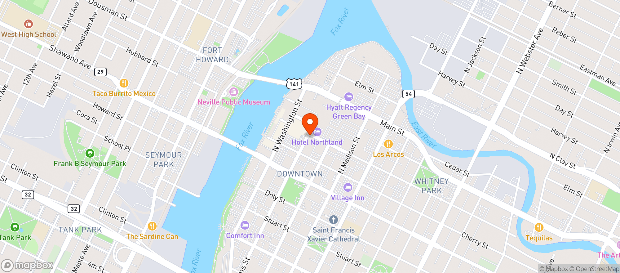 Map showing Plume Wine Bar