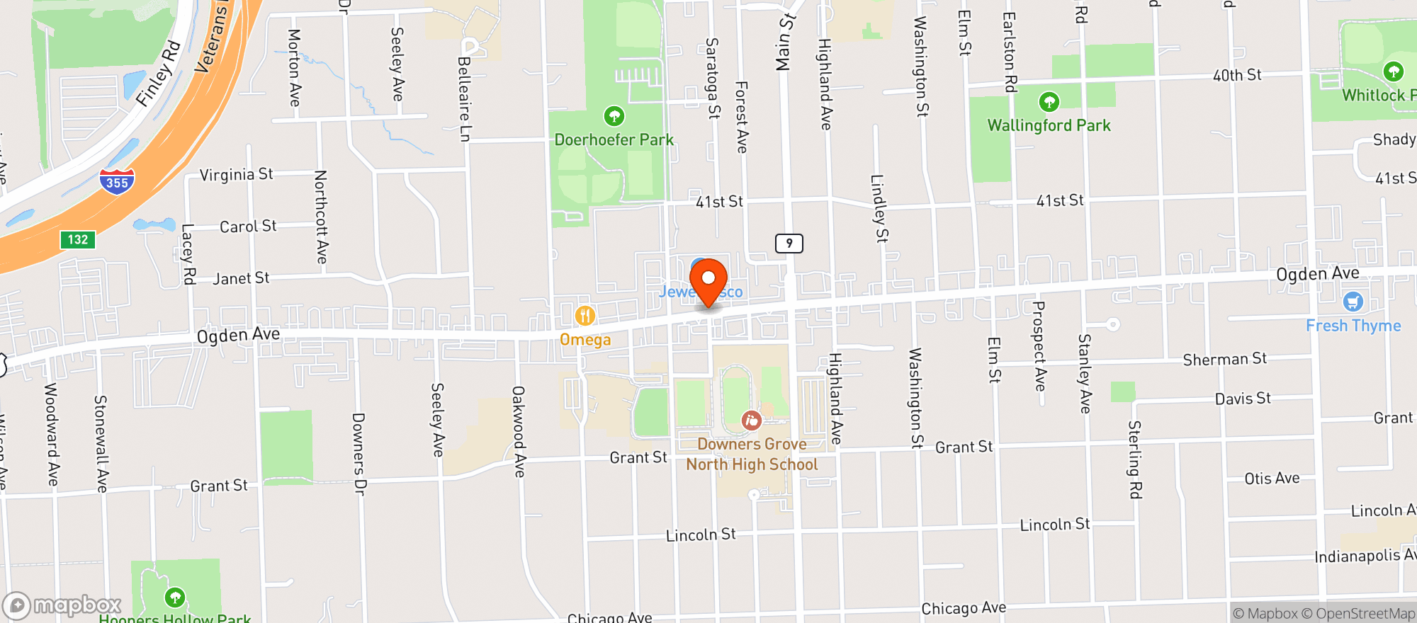Map showing Jewel Osco