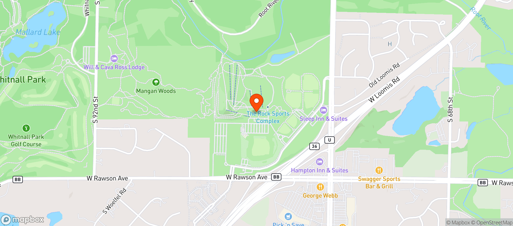 Map showing Crystal Ridge