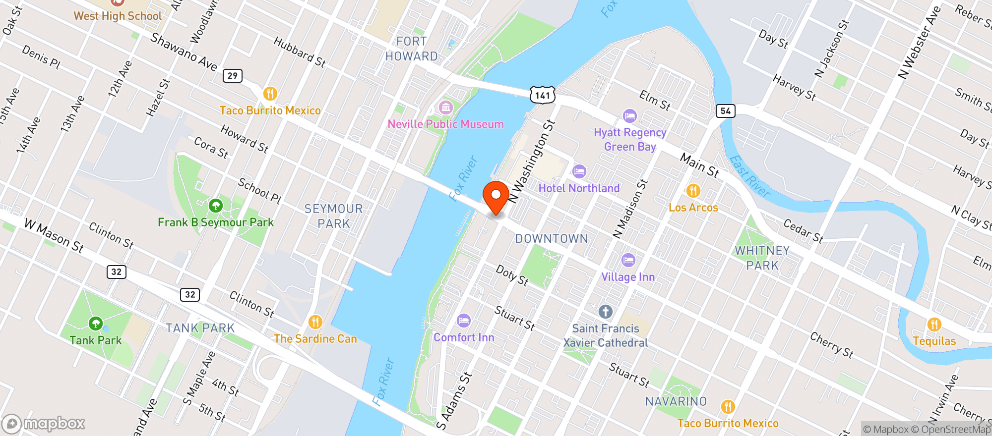 Map showing Bistro Buchanan