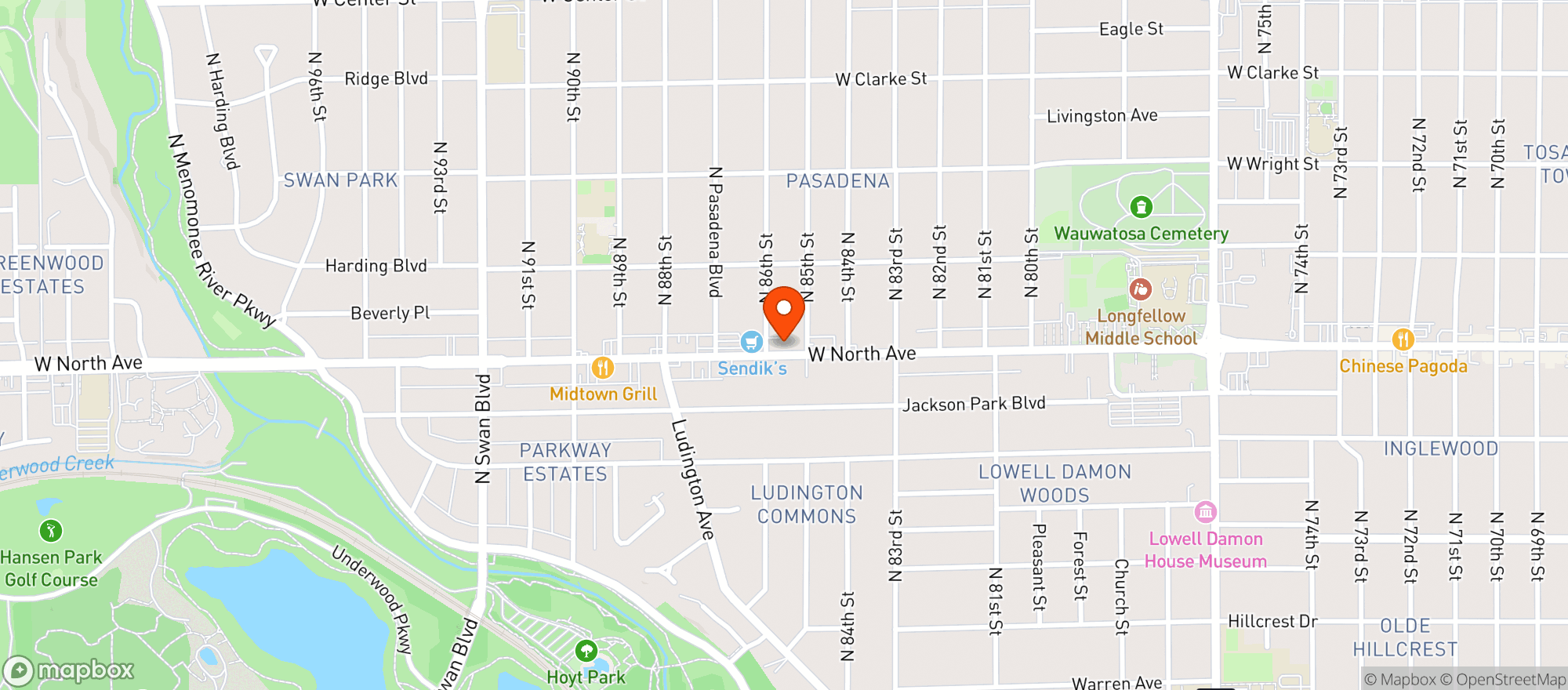 Map showing Lions Tail Brewing Co