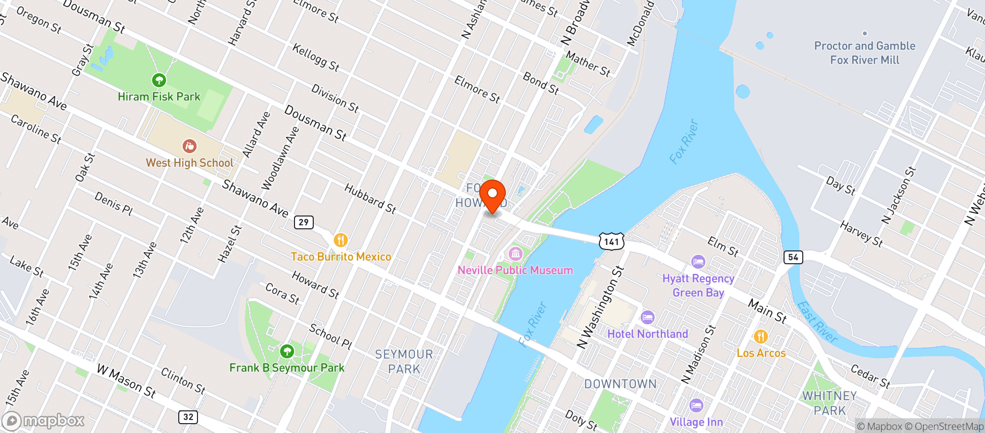 Map showing Copper State Brewing Co