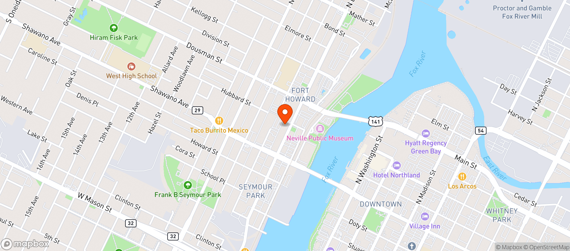 Map showing Prohibition Spirits