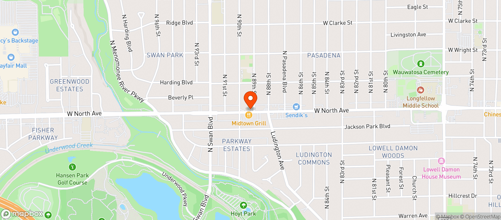 Map showing Rays Wine & Spirits