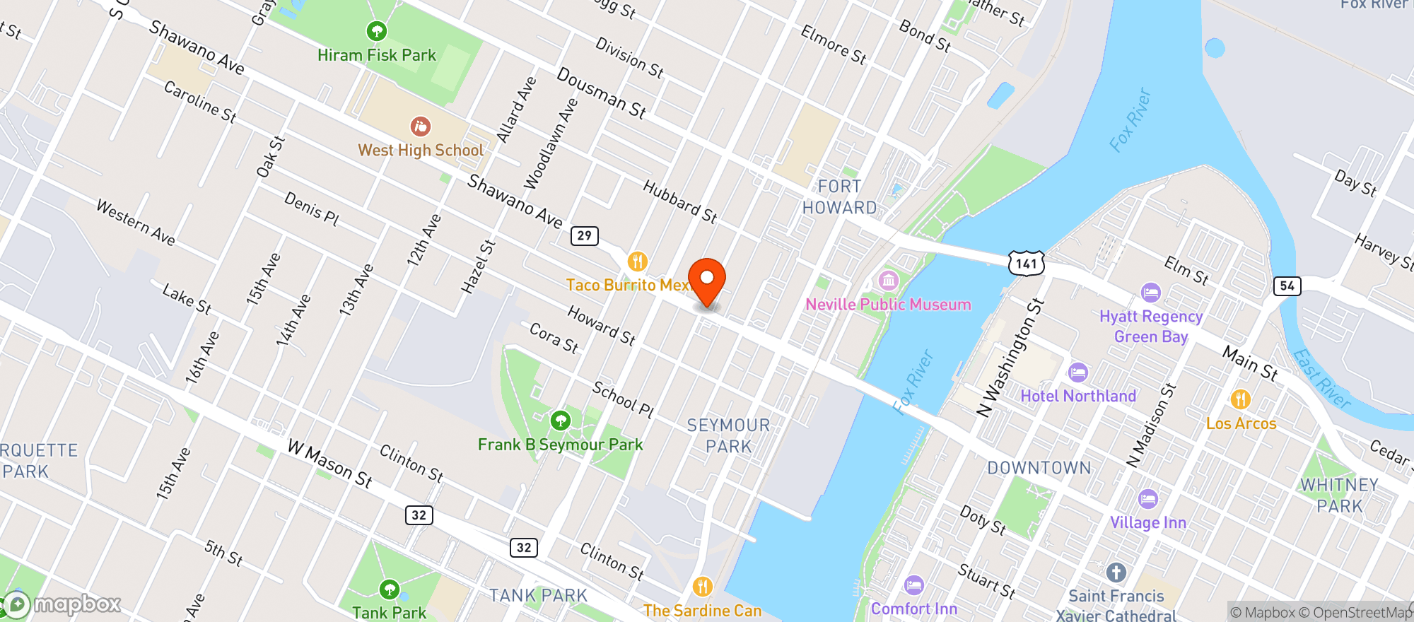 Map showing Family Dollar