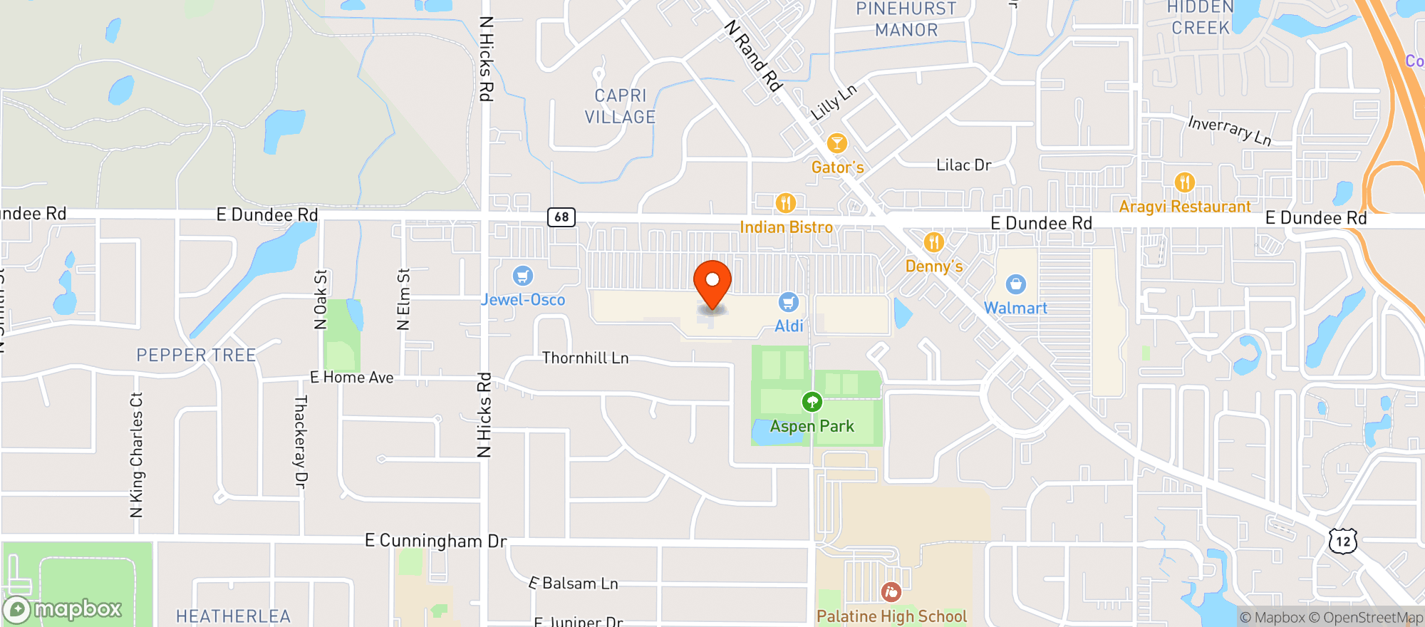 Map showing Target