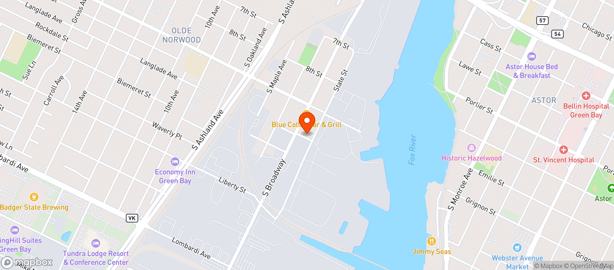 Map showing Cropsey's On State