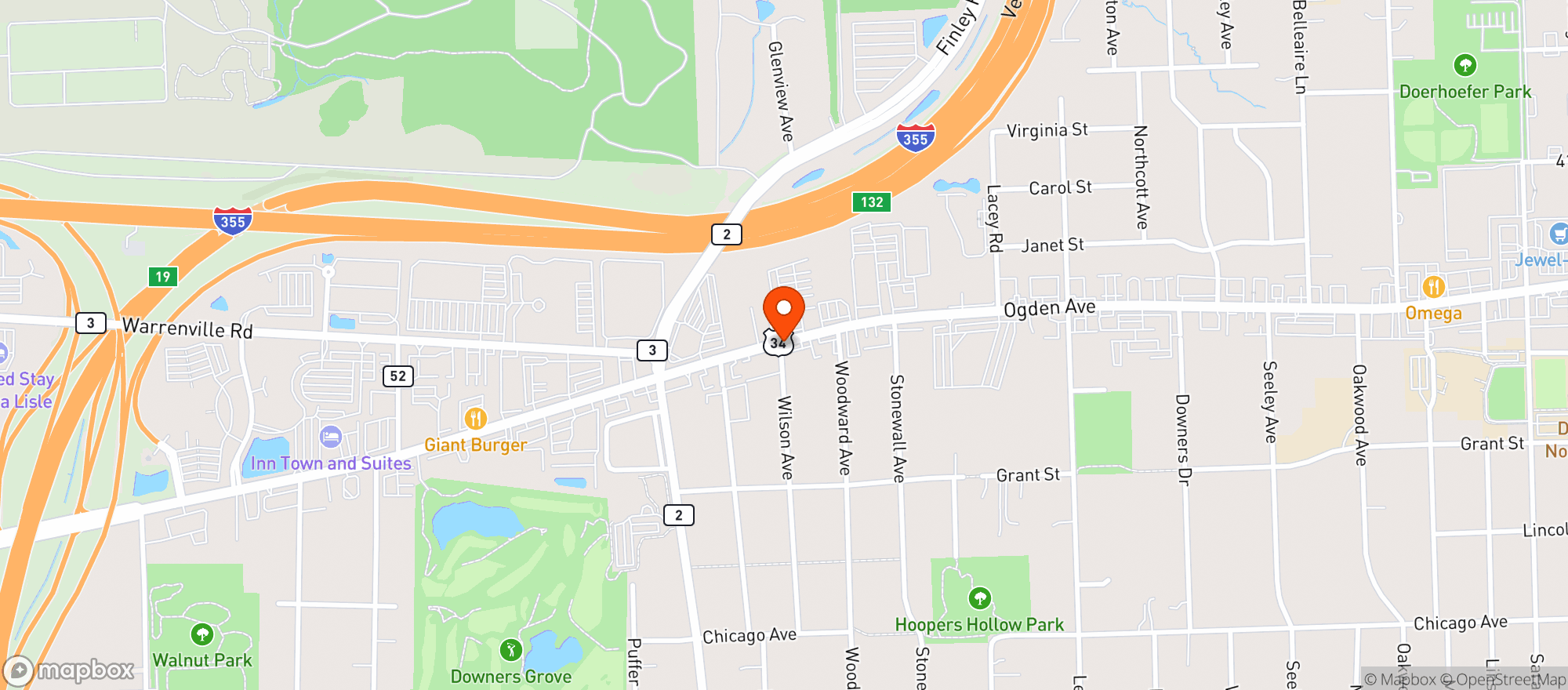 Map showing DG FOOD & LIQUOR MART