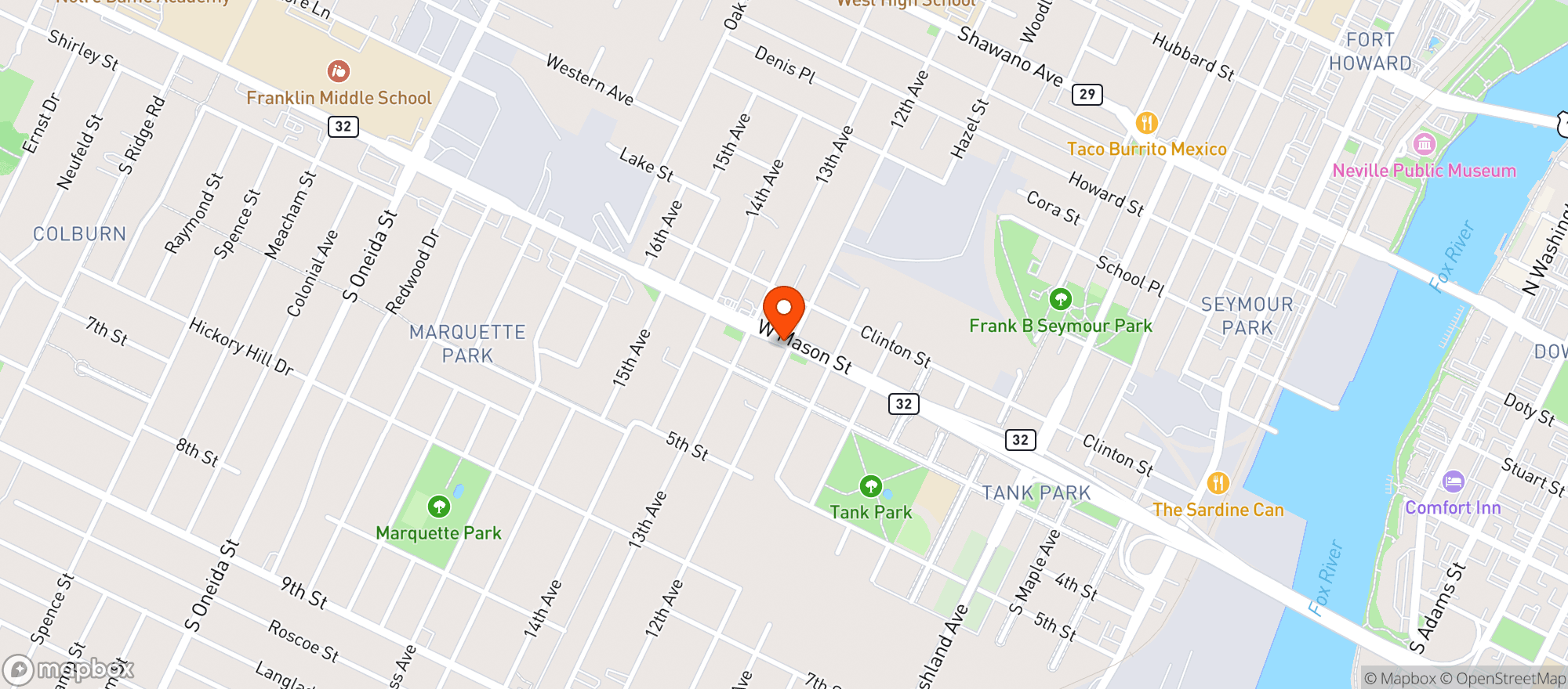 Map showing El Dorado Mexican Restaurant