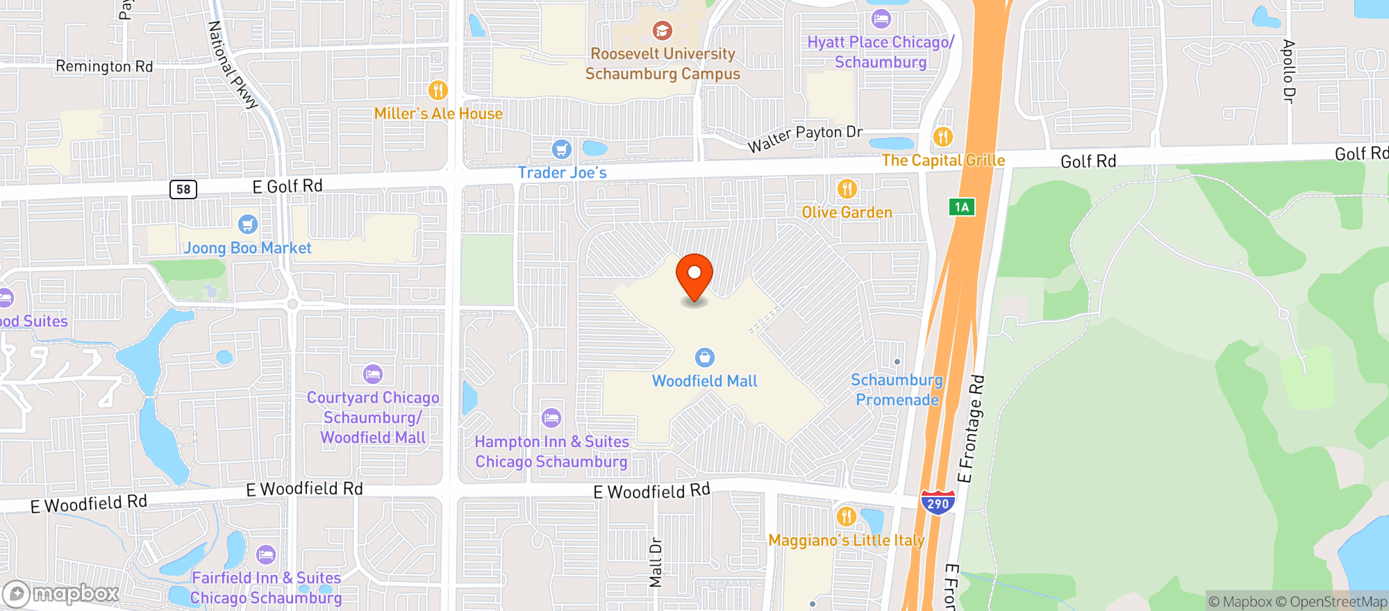 Map showing Gnc