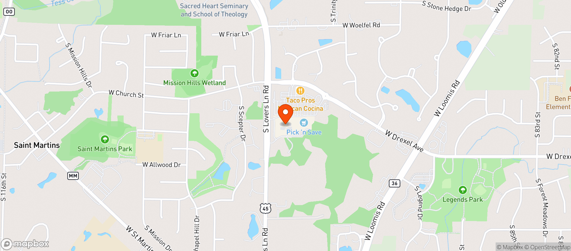 Map showing Target